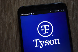 Tyson logo on a phone