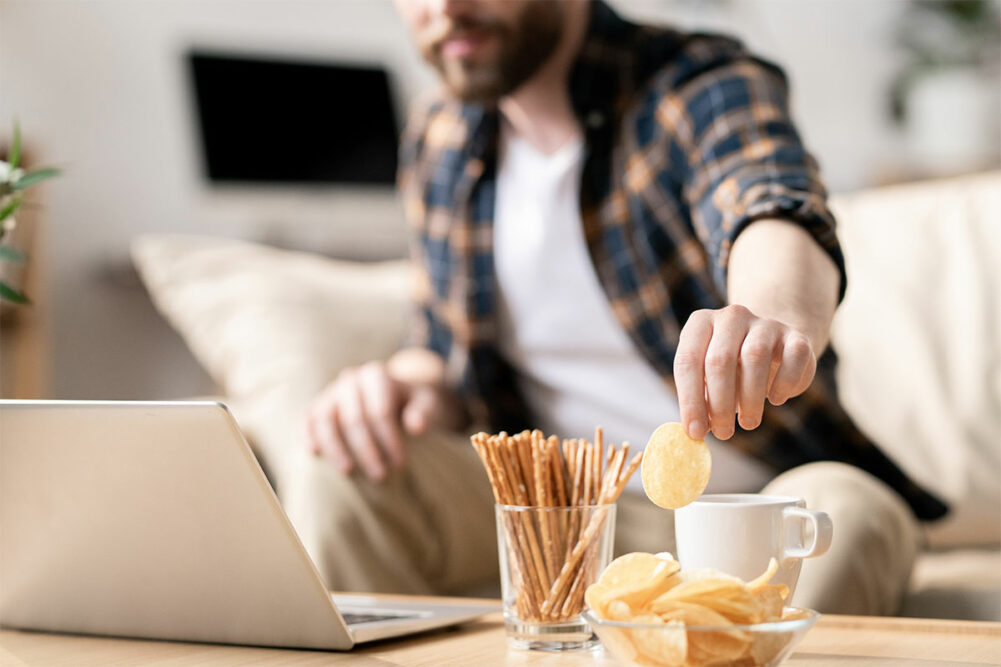 Person snacking