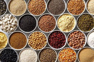 Various beans and lentils