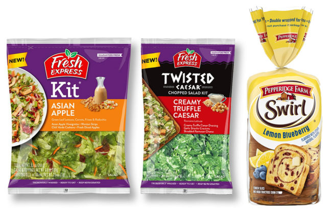 Fresh express and Pepperidge Farms products