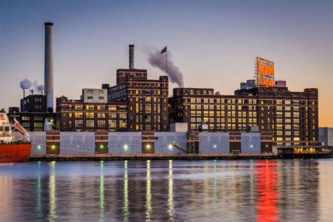 Dominos Sugar refinery in Baltimore, Maryland