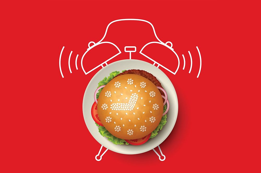 Hamburger alarm clock