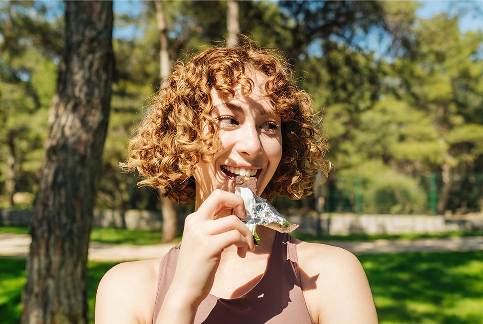 Woman holding something