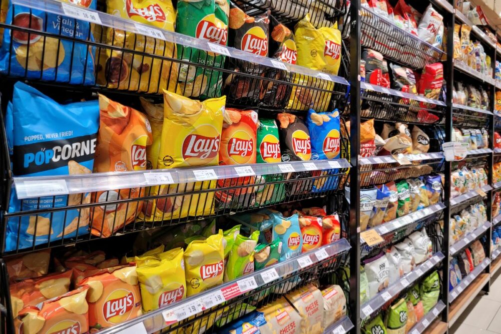 Frito Lay snacks on shelf