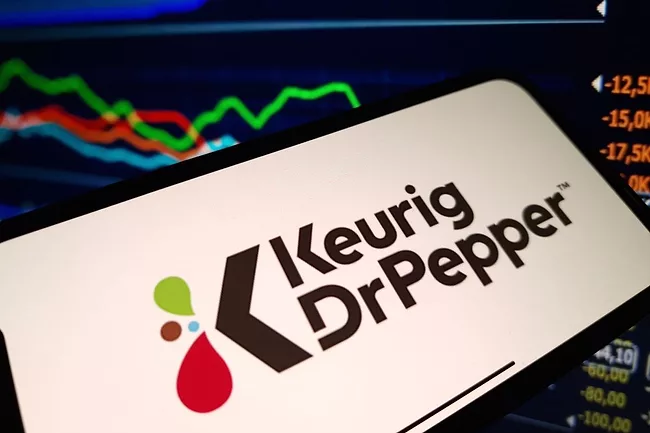 Keurig Dr Pepper logo on phone