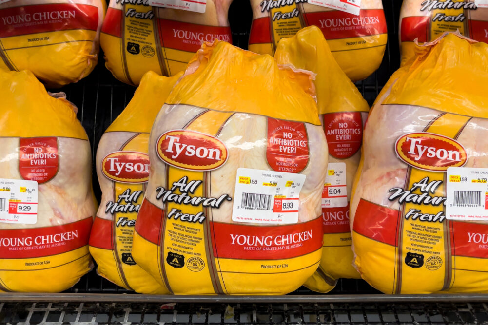 Packaged Tyson chickens 
