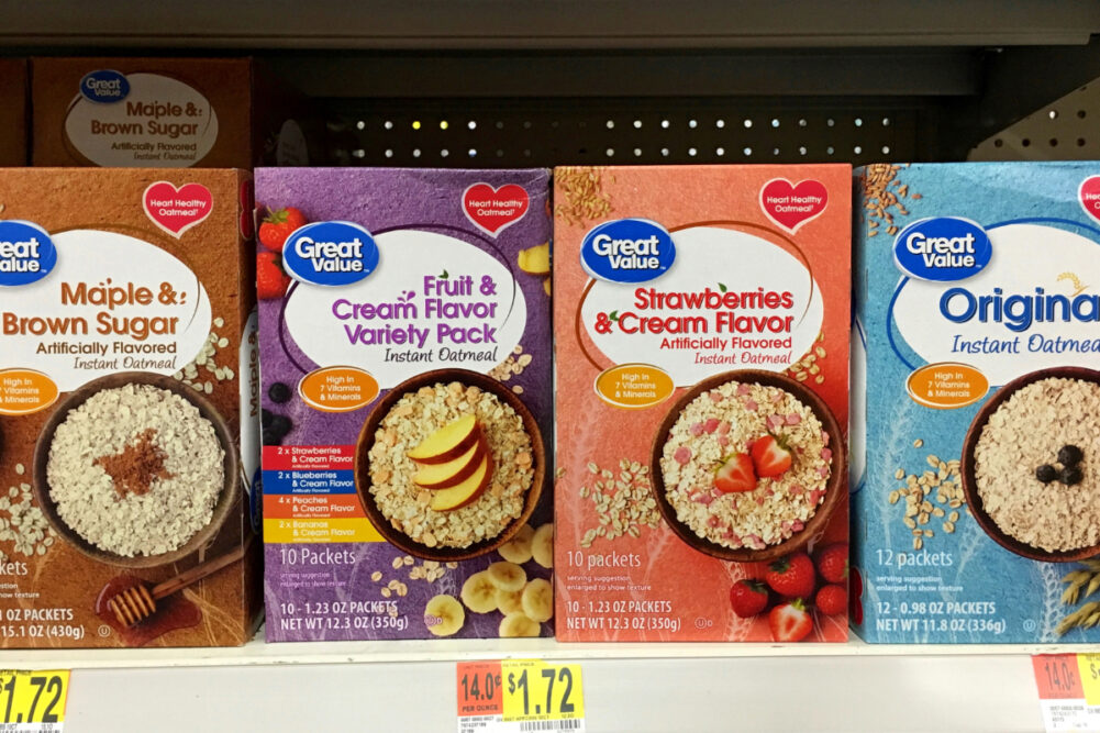 Great Value oatmeal flavors