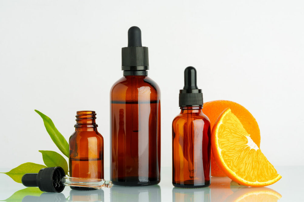 vape liquid with oranges