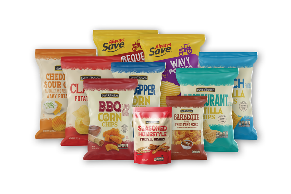various potato chip brands