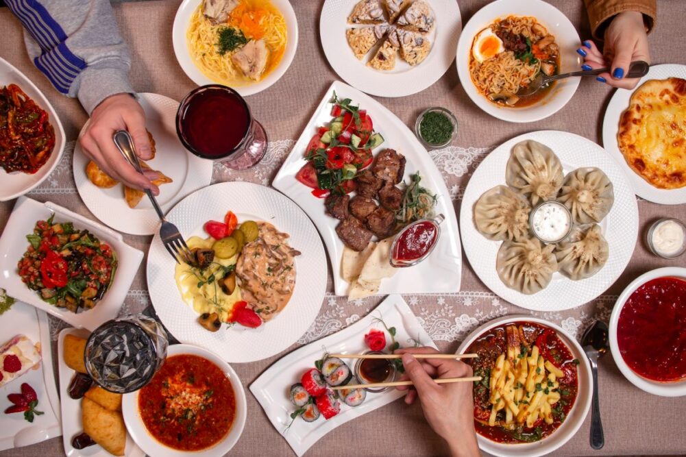 a diverse buffet
