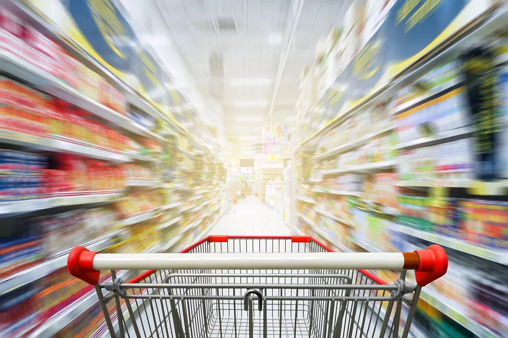 shopping cart in store