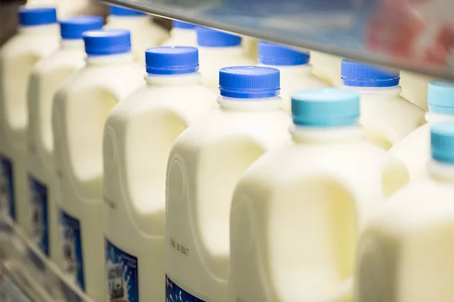 line of milk