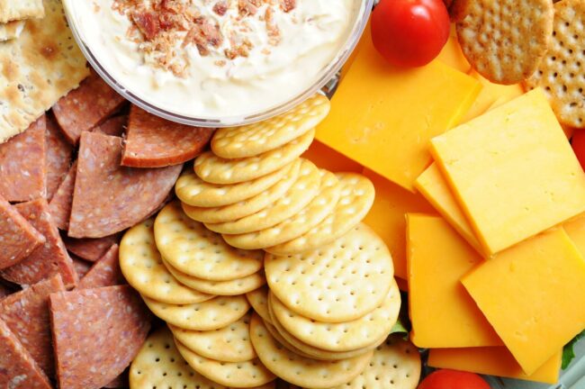 crackers and cheese