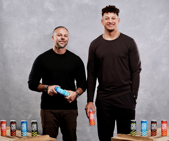 Michael Fedele and Patrick Mahomes