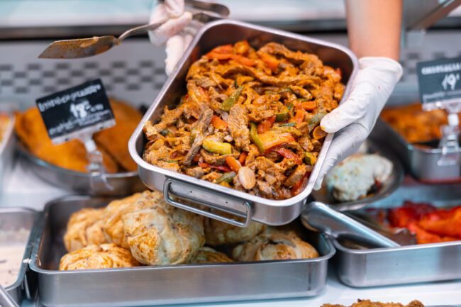 tray of beef