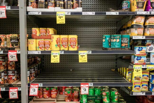 grocery shelf