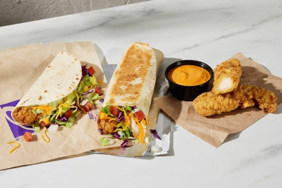Taco bell chicken strip items