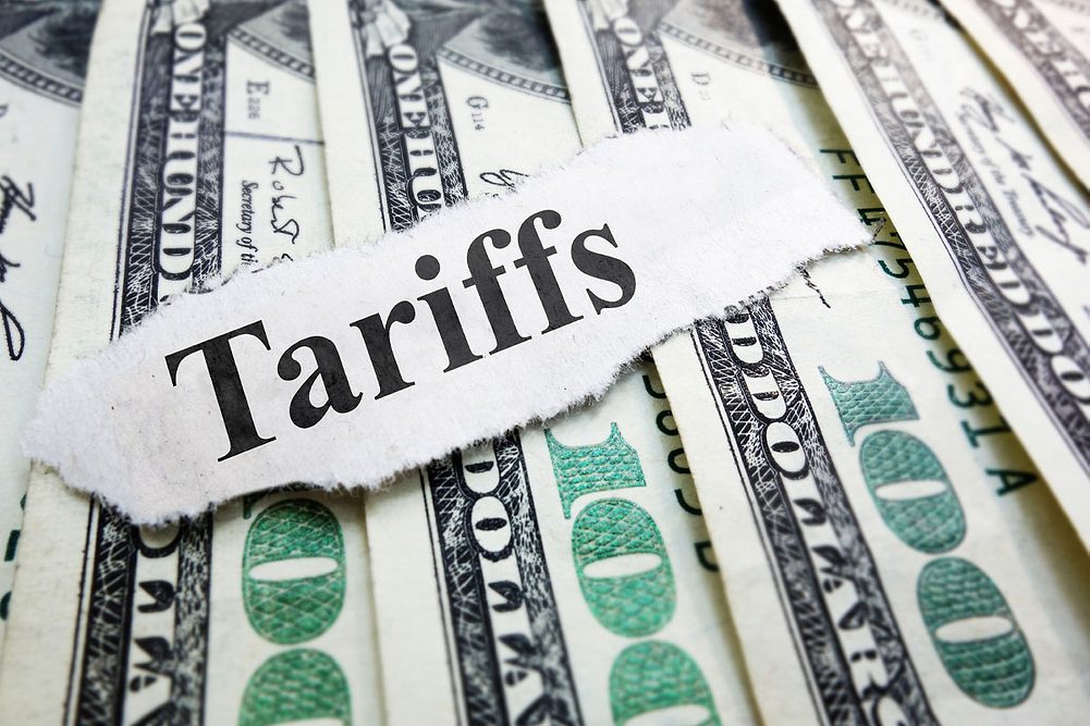 Tariffs newspaper headline