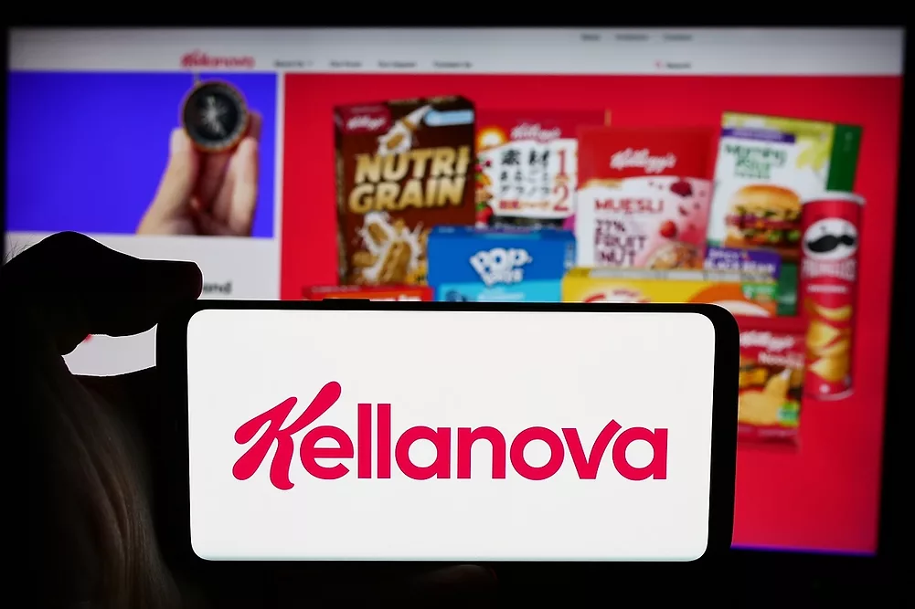 Kellanova logo on phone