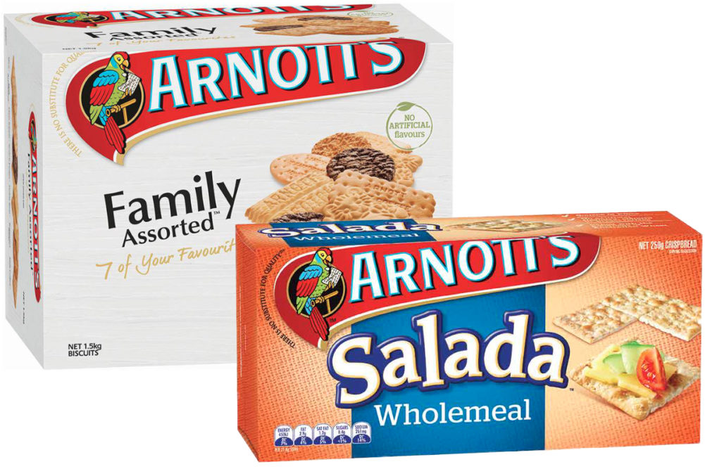 Arnott’s biscuits and crackers