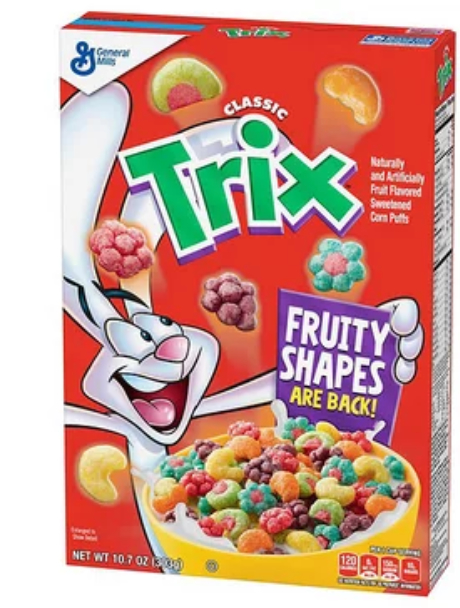Classic Trix Fruity Shapes cereal