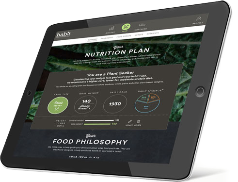 Habit Nutrition screen