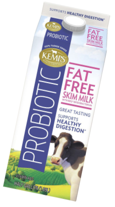 Kemps probiotic fat free milk