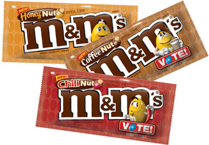 M&M's new crunchy flavors: raspberry, mint and espresso