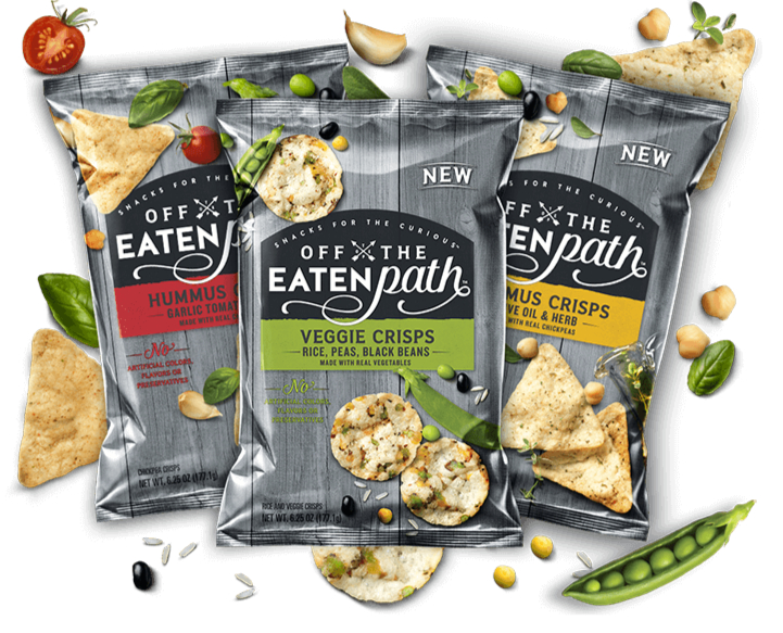 Off the Eaten Path Veggie Crisps and Hummus Crisps, PepsiCo