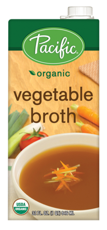 Pacific Foods organic vegetable broth, Campbell Soup