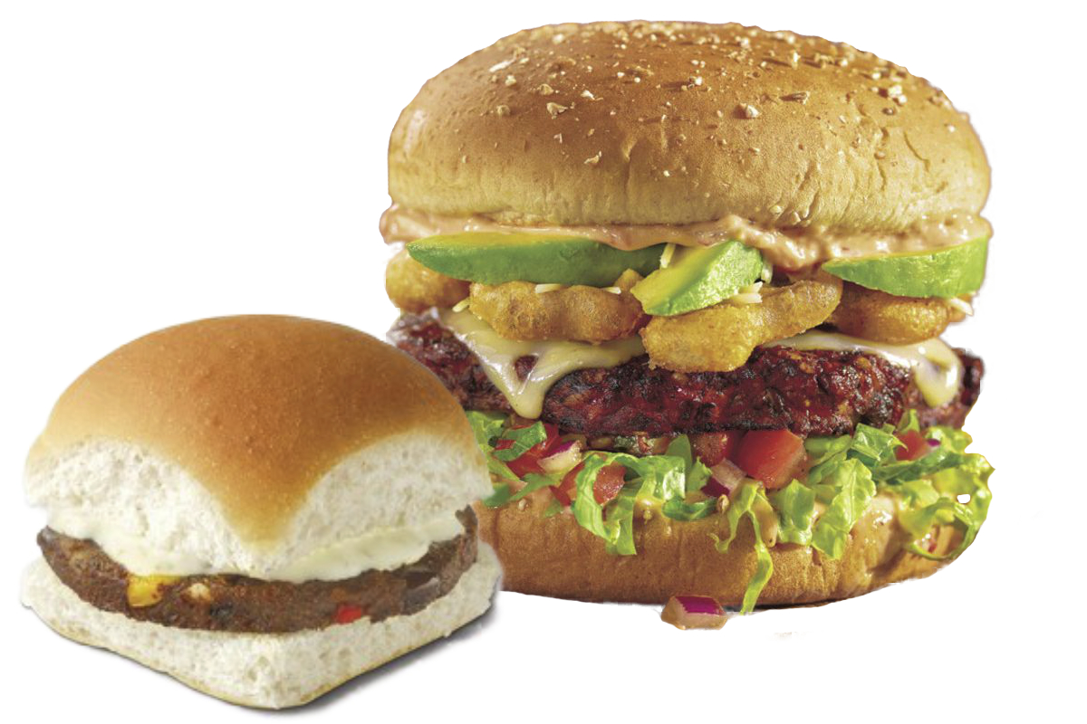 Red Robin and White Castle vegetarian burgers