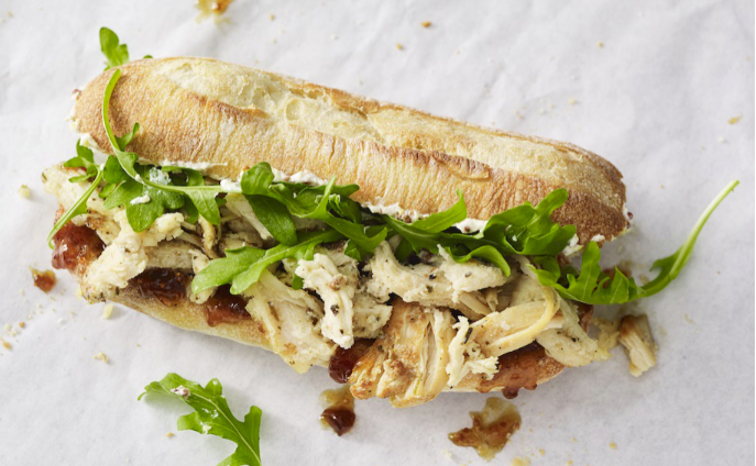 Starbucks Mercato herbed chicken and fig spread sandwich