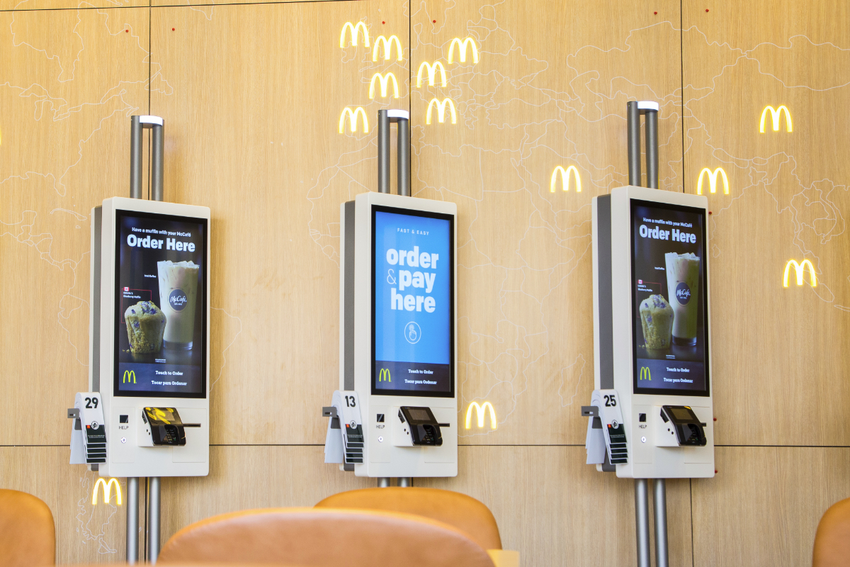McDonald's headquarters kiosks and map