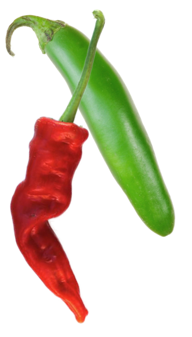 Serrano and baklouti peppers