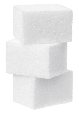 Sugar cube stack