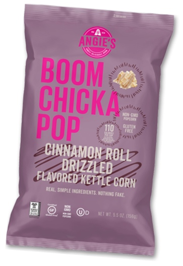 Angie's Boomchickapop cinnamon roll drizzle