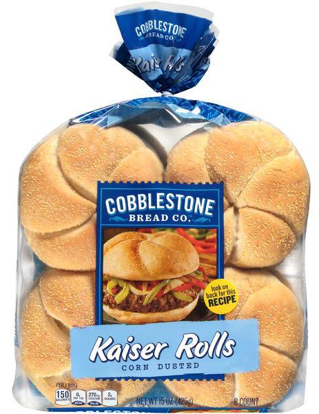 Cobblestone Bread corn dusted kaiser rolls