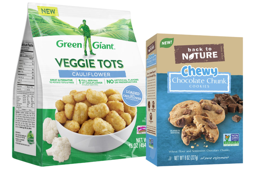Green Giant Veggie Tots and Back to Nature cookies