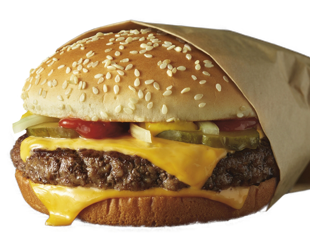 McDonald's wrapped fresh beef burger