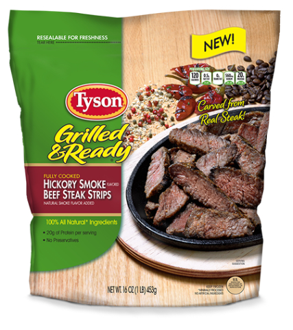 Tyson Foods beef steak strips