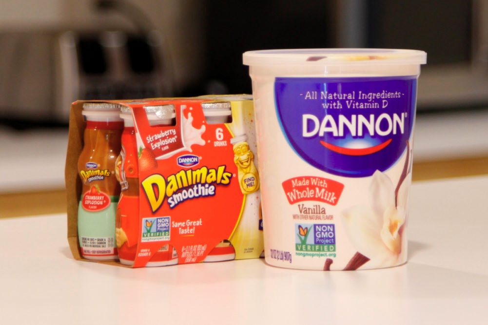 Danone non-G.M.O. Dannon and Danimals yogurt