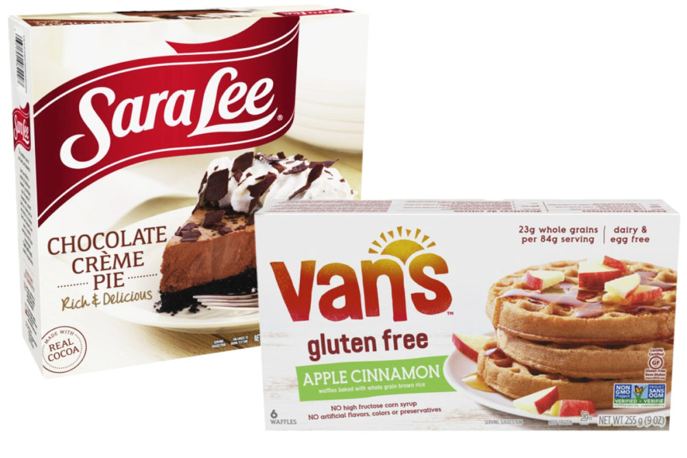 Sara Lee frozen pie and Van's gluten-free frozen waffles, Tyson Foods