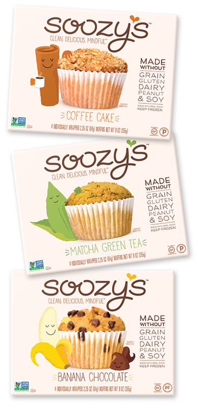 Soozy's grain-free muffins stack