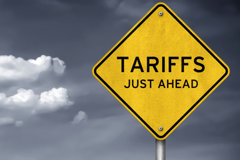 Tariffs sign