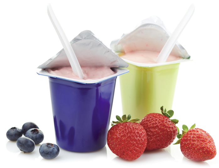 Refrigerated yogurt cups