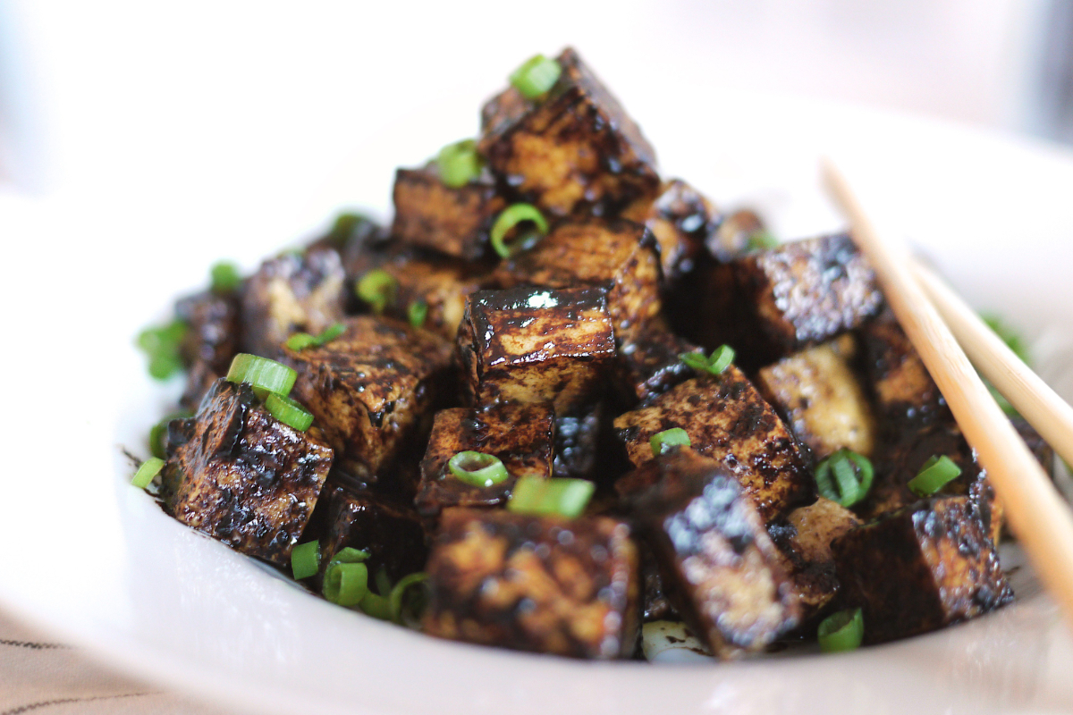 Black garlic tofu