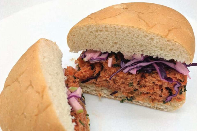 Terramino Foods fungi-based salmon burger