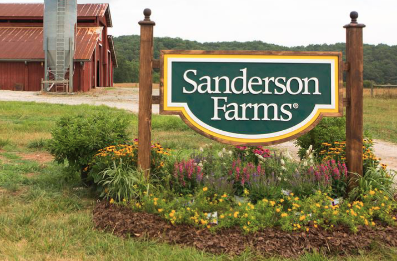 Sanderson Farms sign