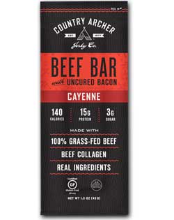 Country Archer beef and uncured bacon bar