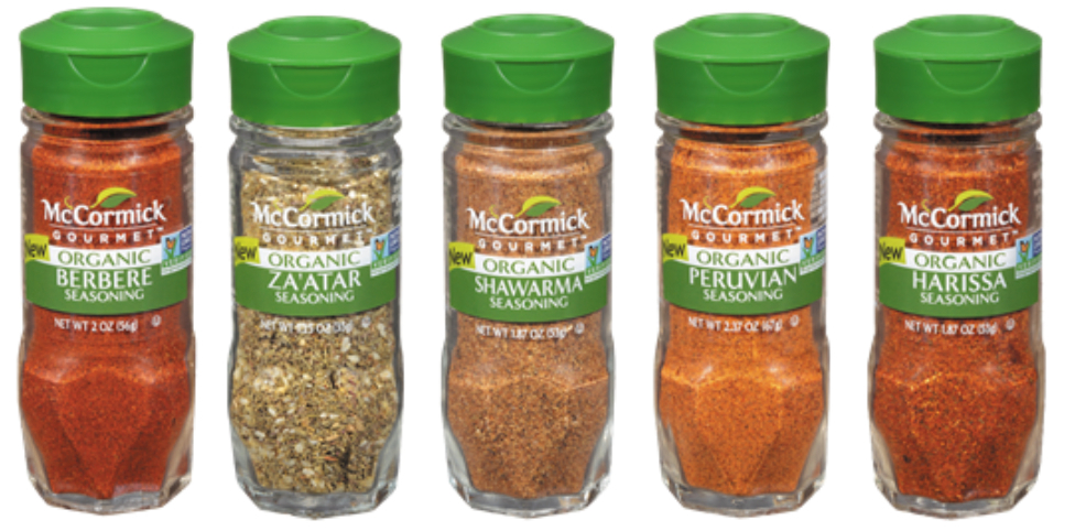 New McCormick gourmet organic spices